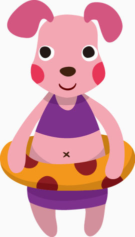 彩色可爱卡通小兔兔