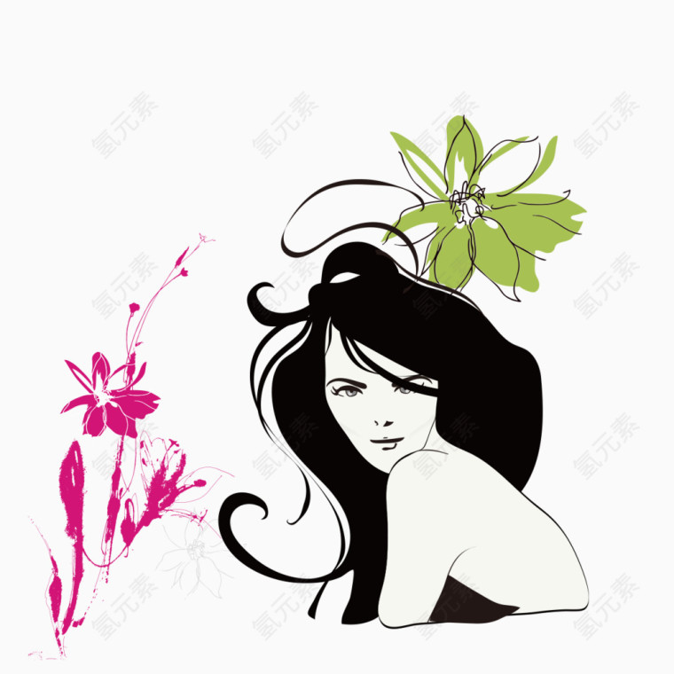 人物渲染的花草