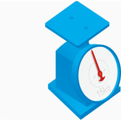 矢量蓝色电子秤