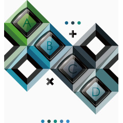 矢量创意设计正方形目录图