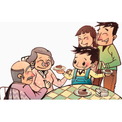 卡通手绘文明文化礼让