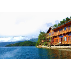 云南泸沽湖风光素材