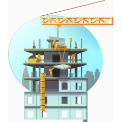 矢量建筑工地场景