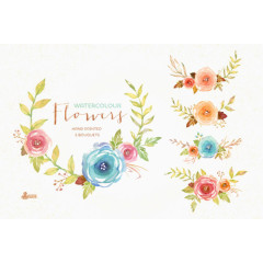 假期快乐花朵海报