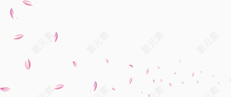 淡粉红色花飘落