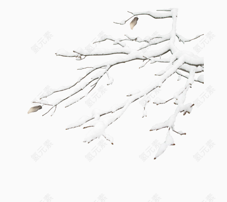 雪树枝装饰