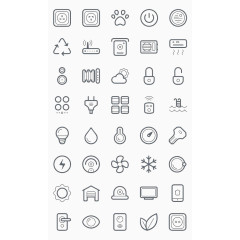 按钮插座等图标