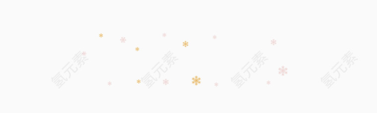 彩色卡通简约雪花装饰漂浮