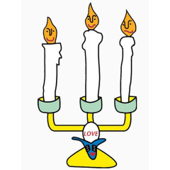创意蜡烛矢量图