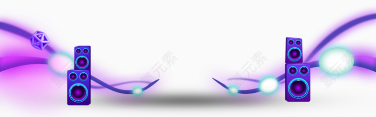 科技线条和音响