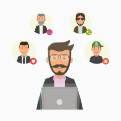 商务交流合作矢量免抠素材