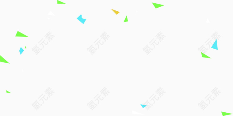 小清晰绿色不规则三角形飘落