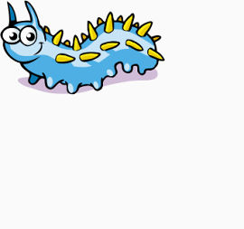 卡通萌胖爬疙瘩毛毛虫