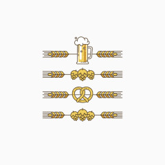 小麦和酒杯矢量素材