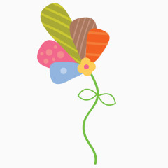 卡通 插画 彩绘 花瓣 花朵 卡通花朵 母婴背景素材 可爱风格 童趣