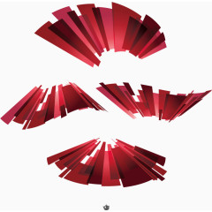 矢量手绘红色科技装饰图案