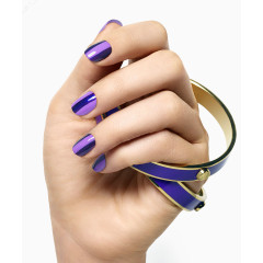 蓝紫色美甲手
