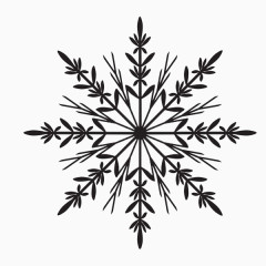 黑色设计花朵免抠素材