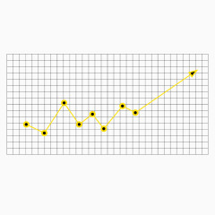 矢量表格黄色节点折线图
