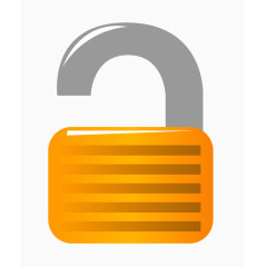 矢量黄色大锁子