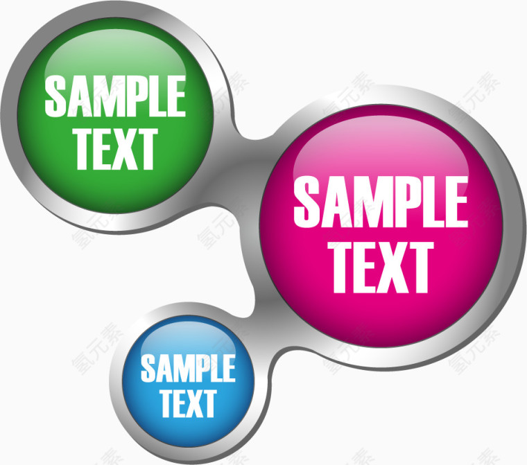 矢量PPT分类圆形