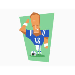 卡通击剑运动员