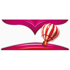 紫红色婚庆热气球