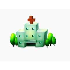 卡通医院插图元素