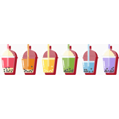 珍珠奶茶矢量图