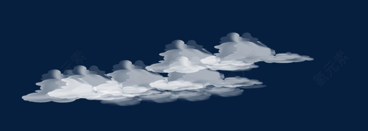 矢量白色朵朵白云装饰