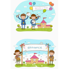 关于校园生活的漫画元素