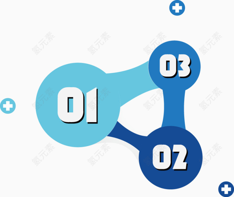 矢量创意设计交叉链条形目录图