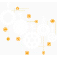 矢量橙色PPT背景
