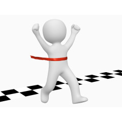 3d小人冲过终点线