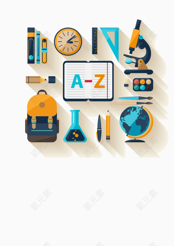 矢量上学元素