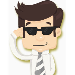 耍酷的卡通人物