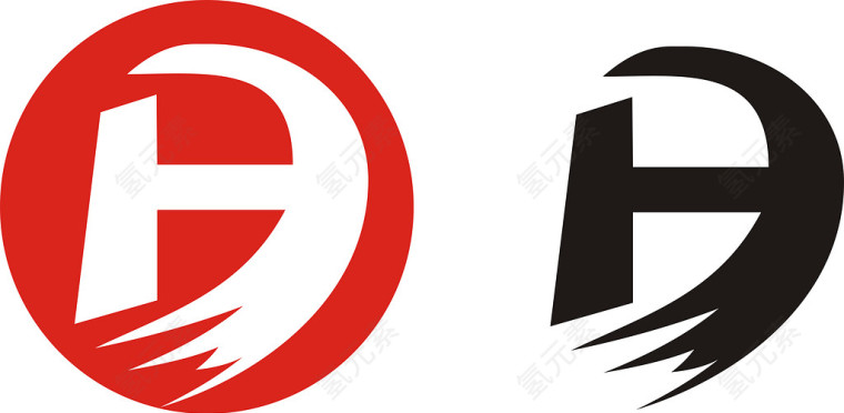 d h字母logo3