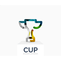 简洁条形奖杯设计