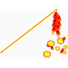 鞭炮主题欢度元宵免抠素材