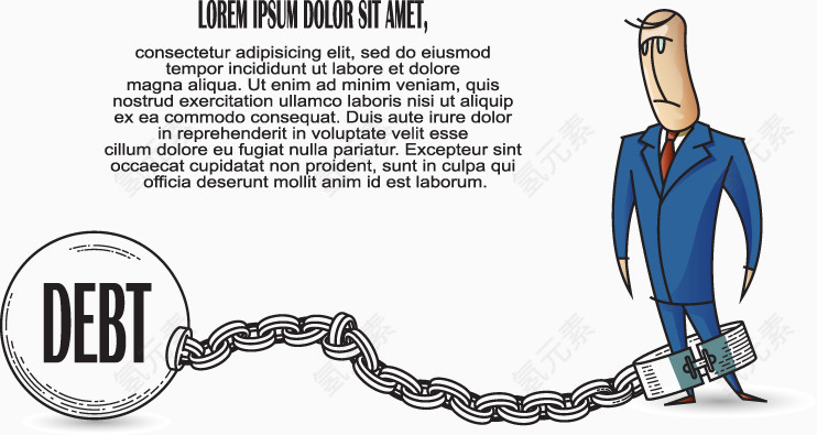 抽象负债商务人物