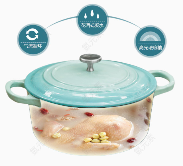 铸铁汤锅内部结构