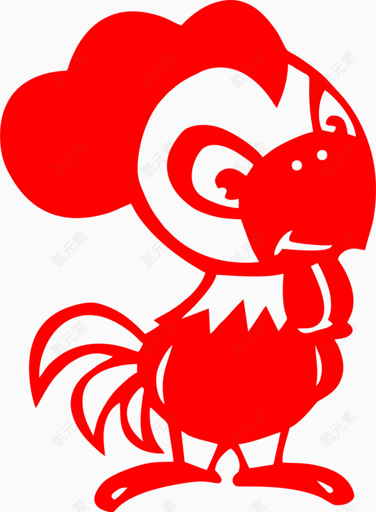 可爱小鸡矢量放大不失真