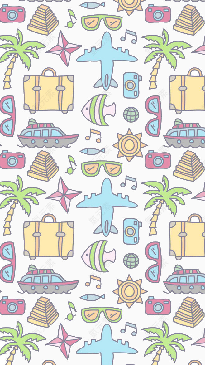 卡通旅行背景