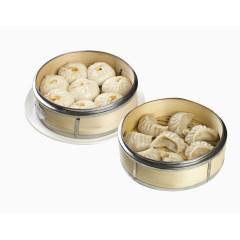 蒸饺小笼包免抠素材