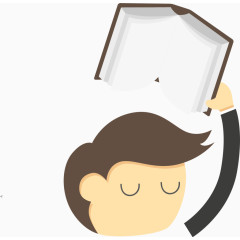 矢量手绘拿书本的人