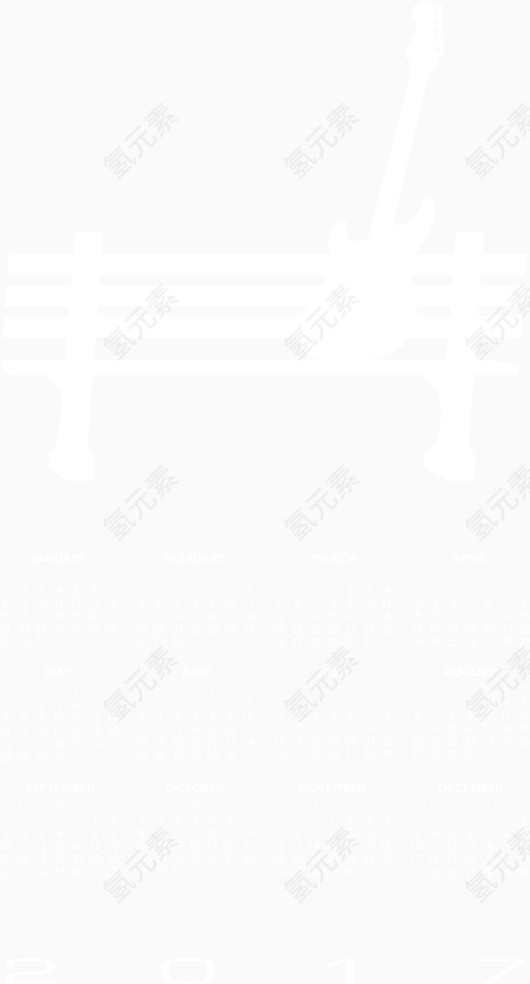 矢量椅子日历