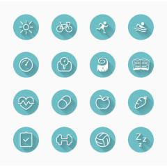 扁平化健身房标签