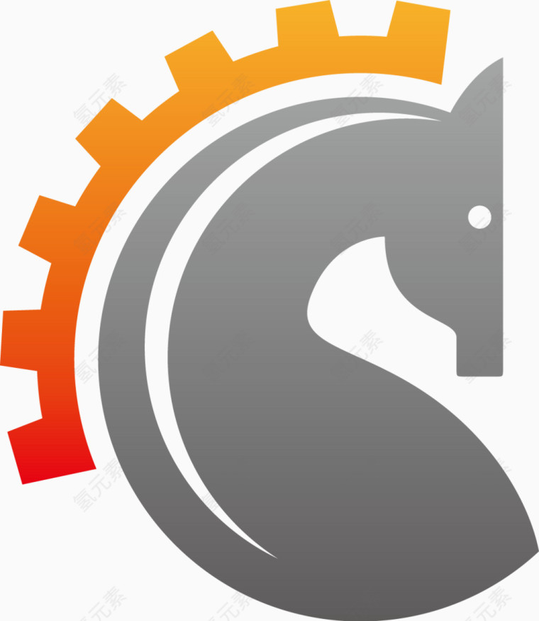 抽象马装饰图案素材