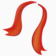 红色质感喜庆飘带