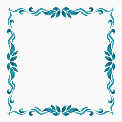 复古蓝色的镜框边框